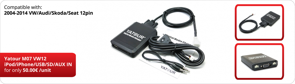 VW12 YT-M07 iPod/iPhone/USB/SD/AUX IN